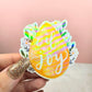 Holographic Psalm 45:7 Oil of Joy Sticker