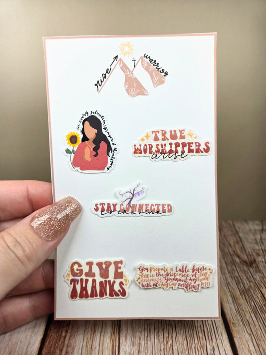 Give Thanks 5pk Mini Stickers