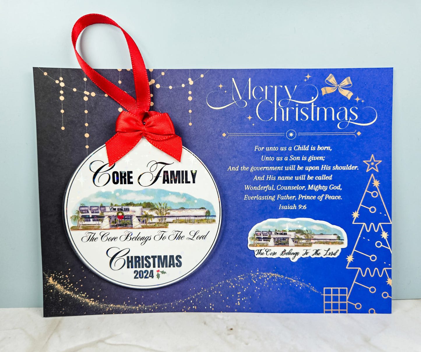 Core Family Christmas 2024 Ornament Card + Mini Sticker