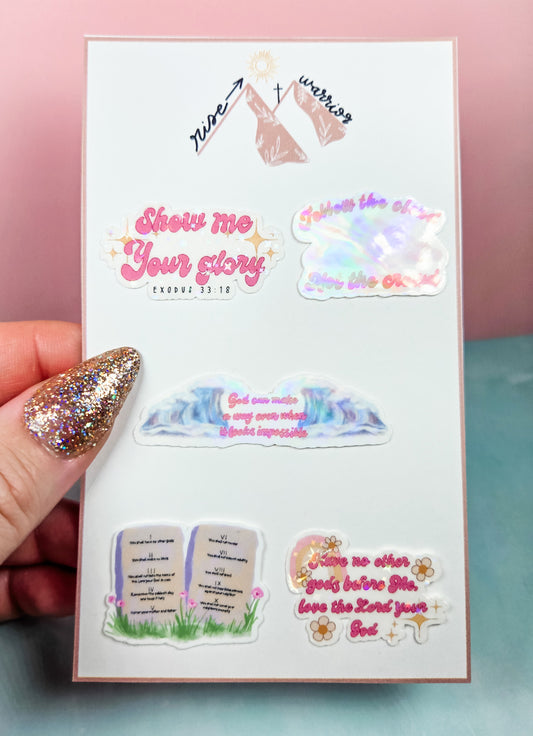 Show Me Your Glory Holographic 5pk Mini Stickers