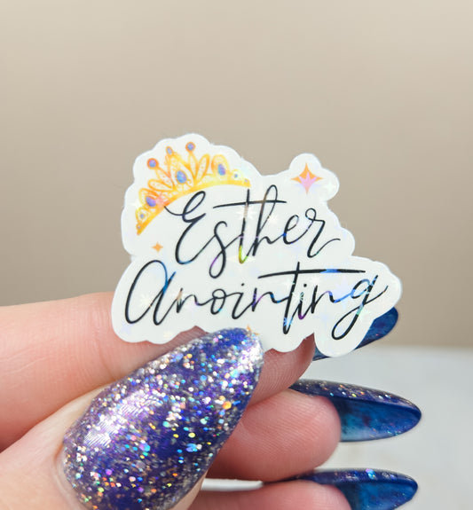 Holographic Esther Anointing Mini Sticker