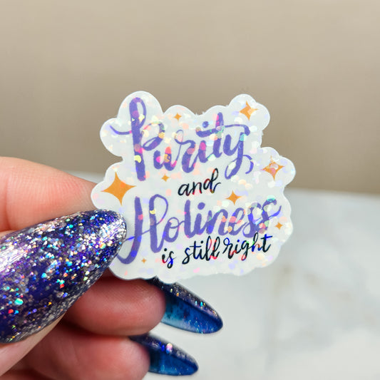 Holographic Purity & Holiness Mini Sticker