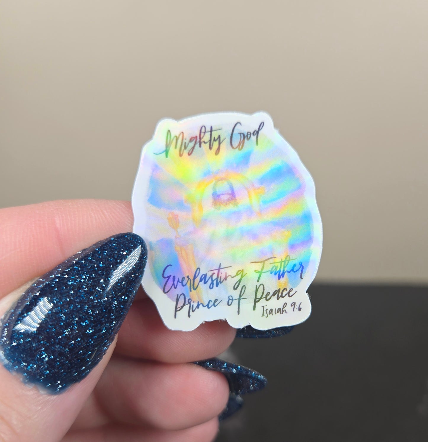 Holographic Mighty God Mini Sticker