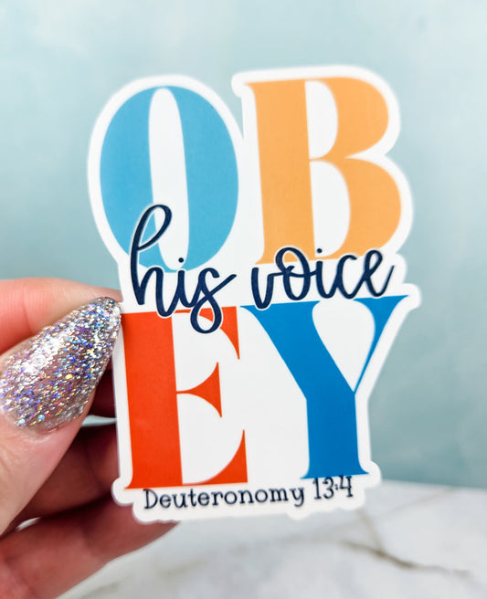 Obey His Voice Sticker