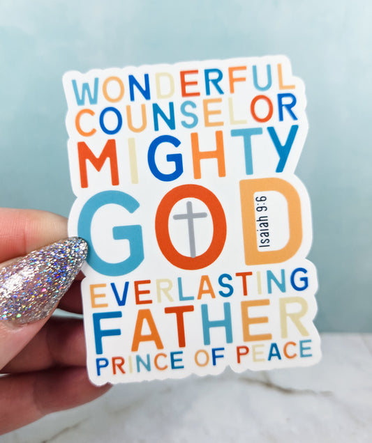 Mighty God Sticker