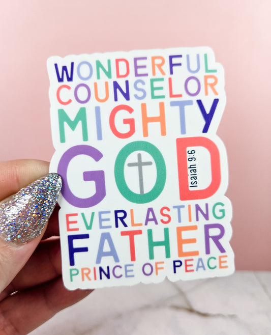 Mighty God Sticker