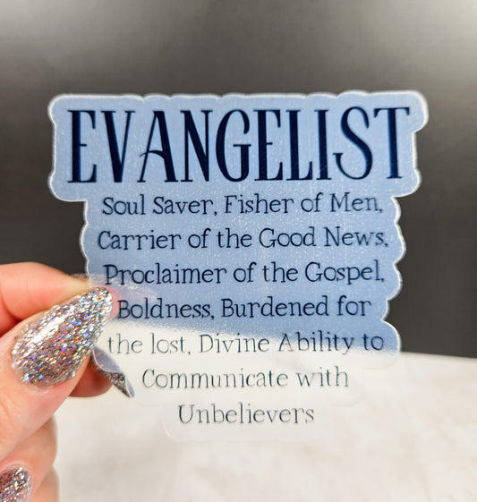 Evangelist Transparent Sticker