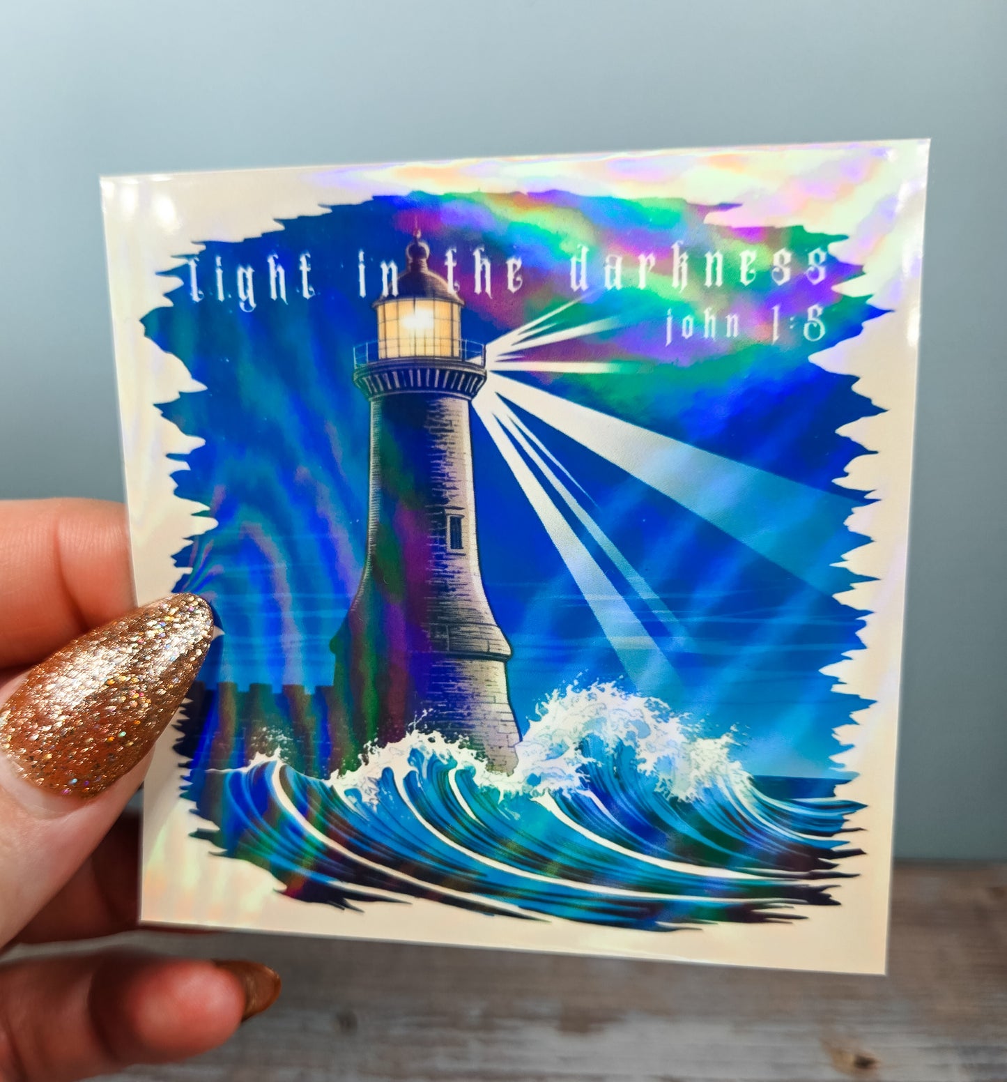 Light in the Darkness Lighthouse Sticker