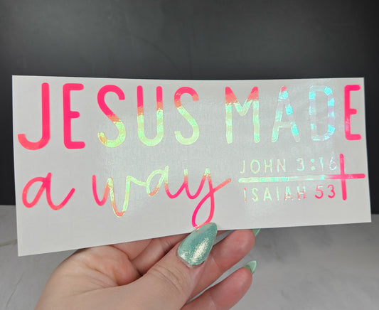 Jesus Made A Way Car Decal