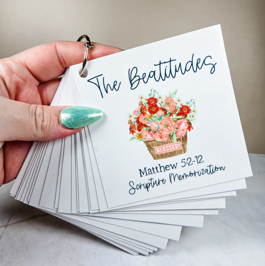 The Beatitudes Scripture Memorization Cards