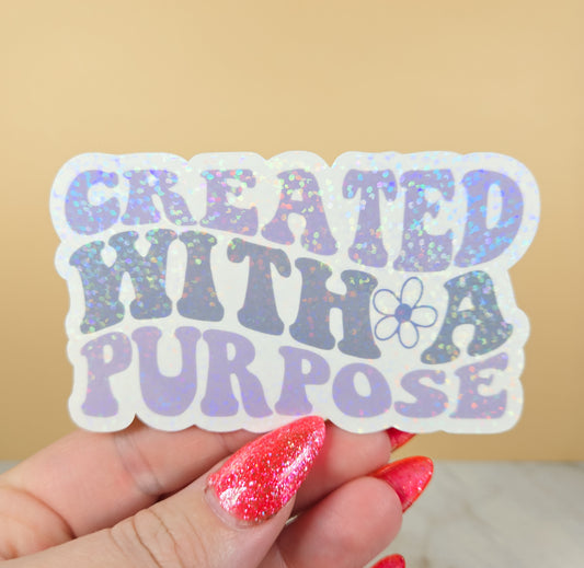 Created with a Purpose Purple Sticker