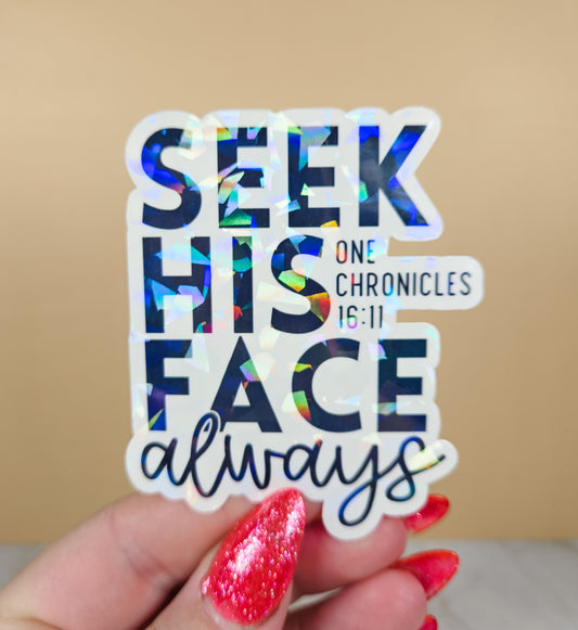 Seek His Face Sticker