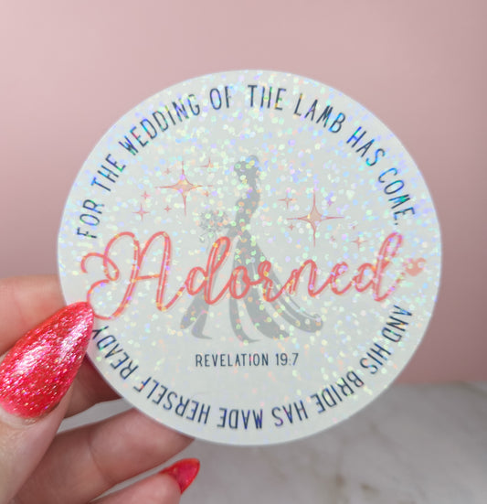 His Bride Adorned Sticker