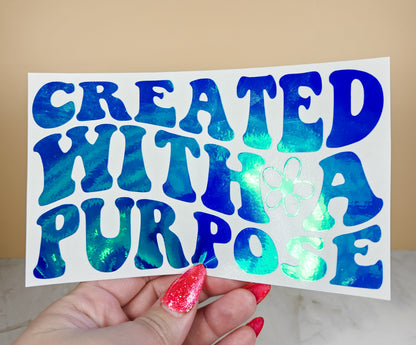 Created With A Purpose Car Decal
