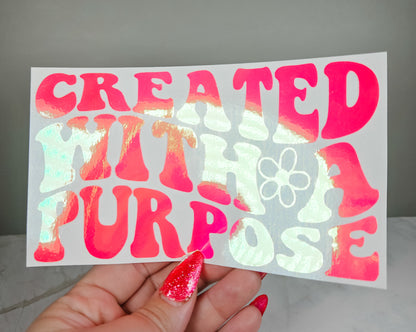 Created With A Purpose Car Decal