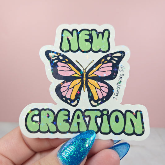 New Creation Green Sticker