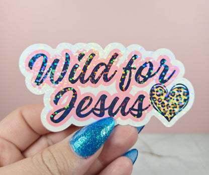 Wild for Jesus Pink Sticker