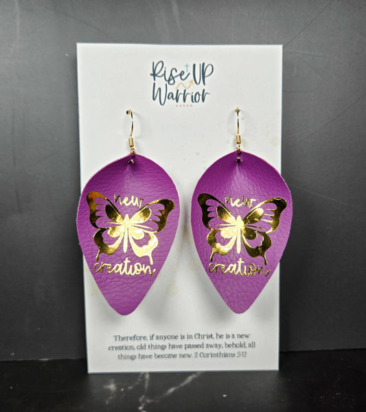 New Creation Custom Color Leaf Earrings