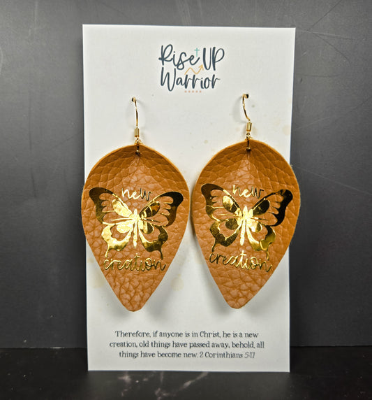 New Creation Custom Color Leaf Earrings