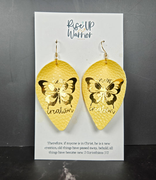 New Creation Custom Color Leaf Earrings