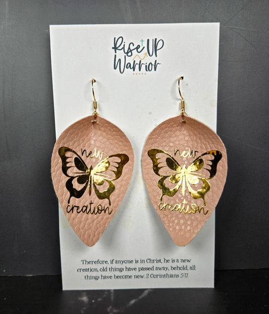 New Creation Custom Color Leaf Earrings