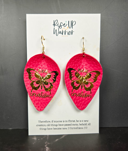 New Creation Custom Color Leaf Earrings