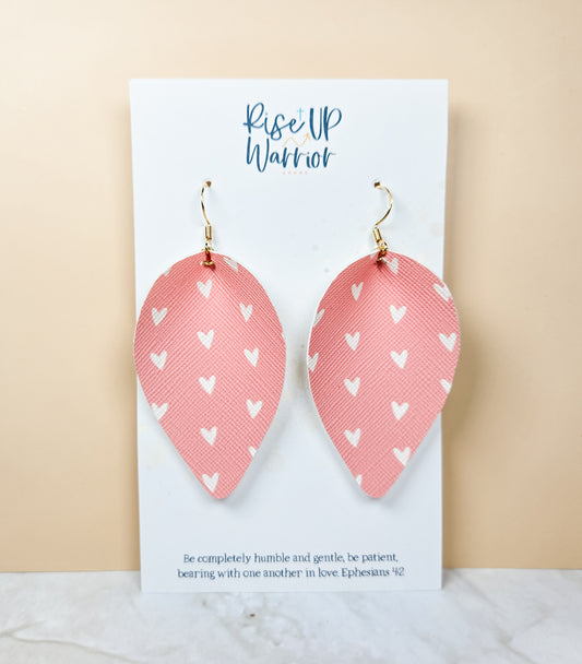 Heart Pattern Leaf Earrings
