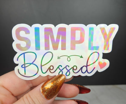 Simply Blessed Sticker