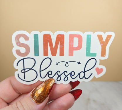 Simply Blessed Sticker