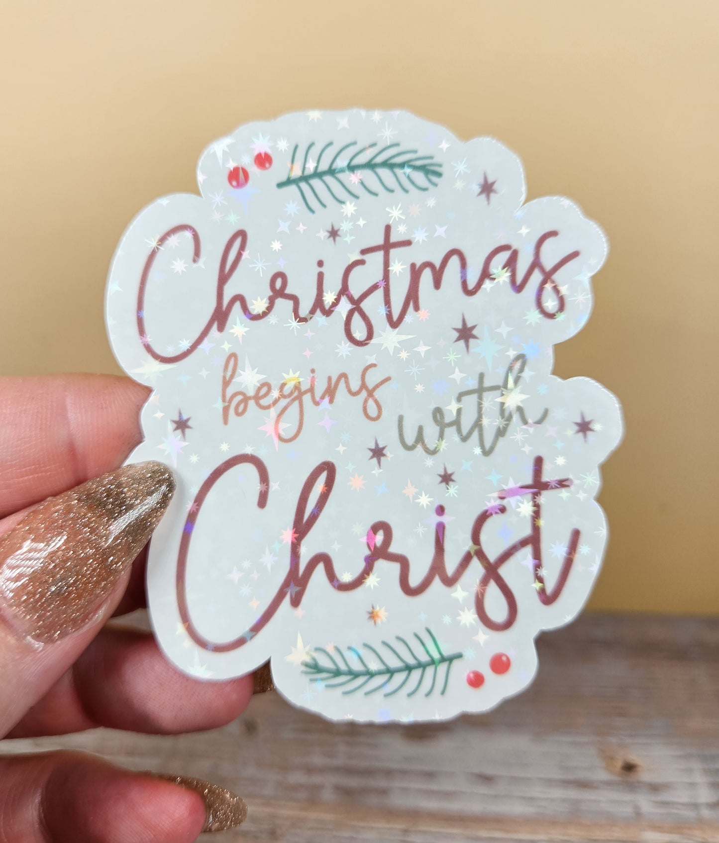Christmas Begins with Christ Sticker