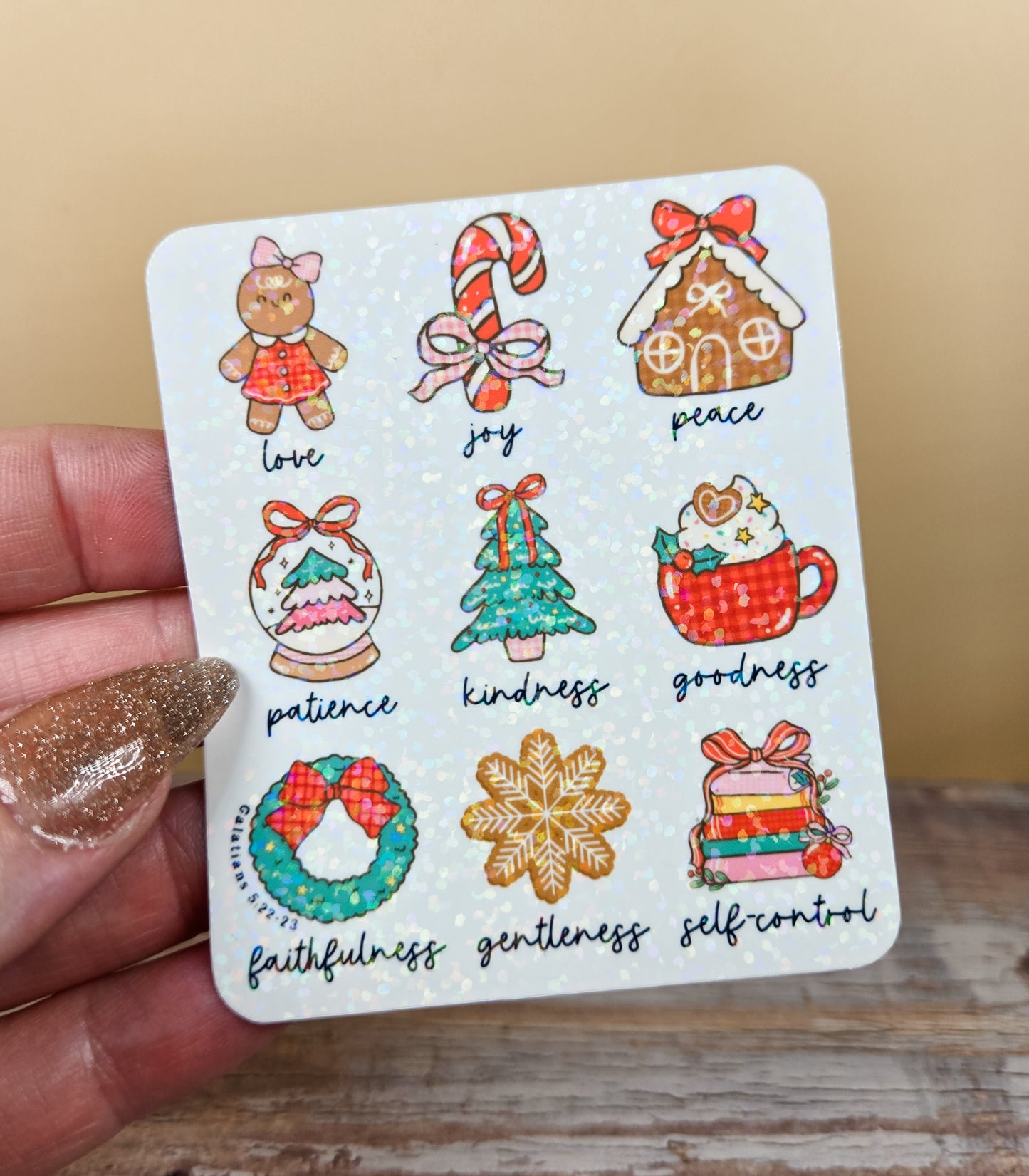 Christmas Fruits of the Spirit Sticker