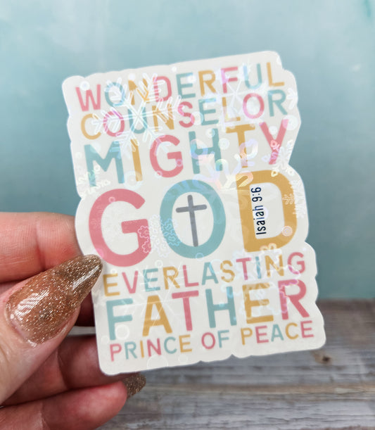 Christmas Isaiah 9:6 Sticker