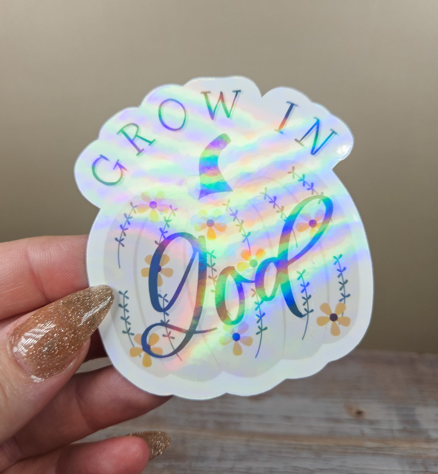 Grow in God Pumpkin Sticker