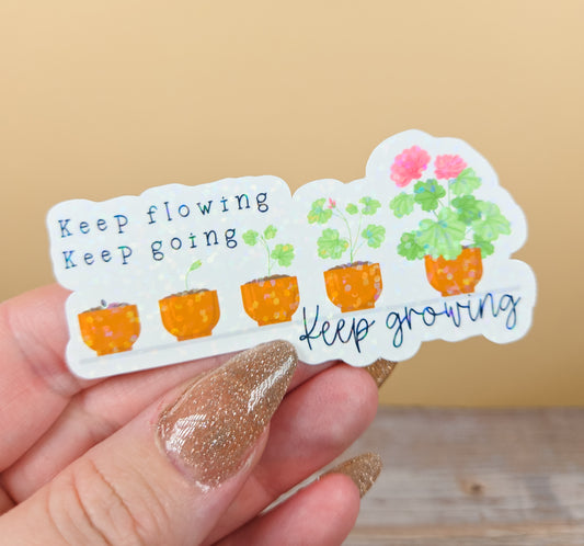 Keep Growing Plant Sticker