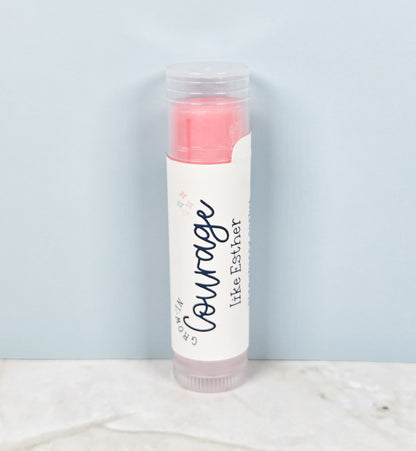 Grow in Courage like Esther Strawberry Sorbet Lip Balm