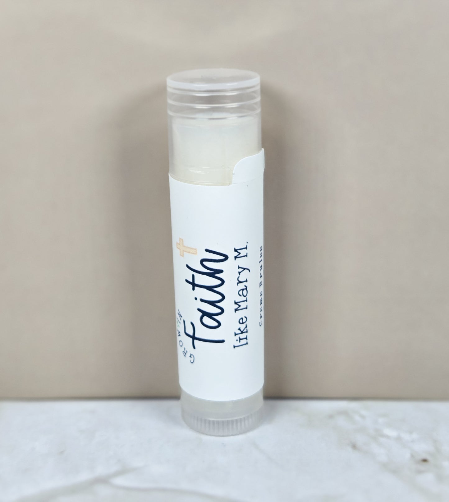 Grow in Faith like Mary M Creme Brulee Lip Balm