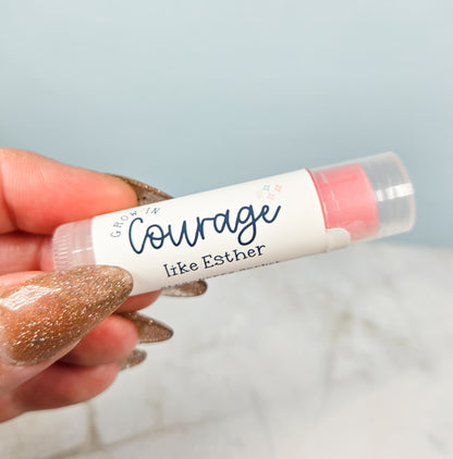 Grow in Courage like Esther Strawberry Sorbet Lip Balm