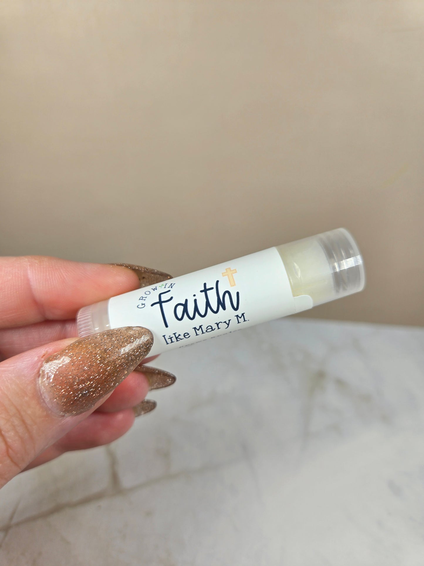 Grow in Faith like Mary M Creme Brulee Lip Balm