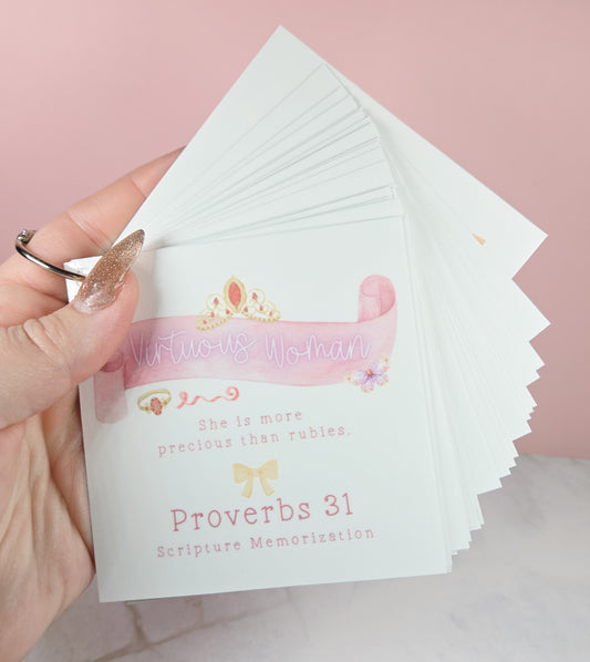 Proverbs 31 Virtuous Woman Scripture Memorization Cards