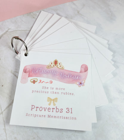 Proverbs 31 Virtuous Woman Scripture Memorization Cards