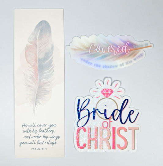 $5 Bundle Bookmark + 2pk Stickers #59