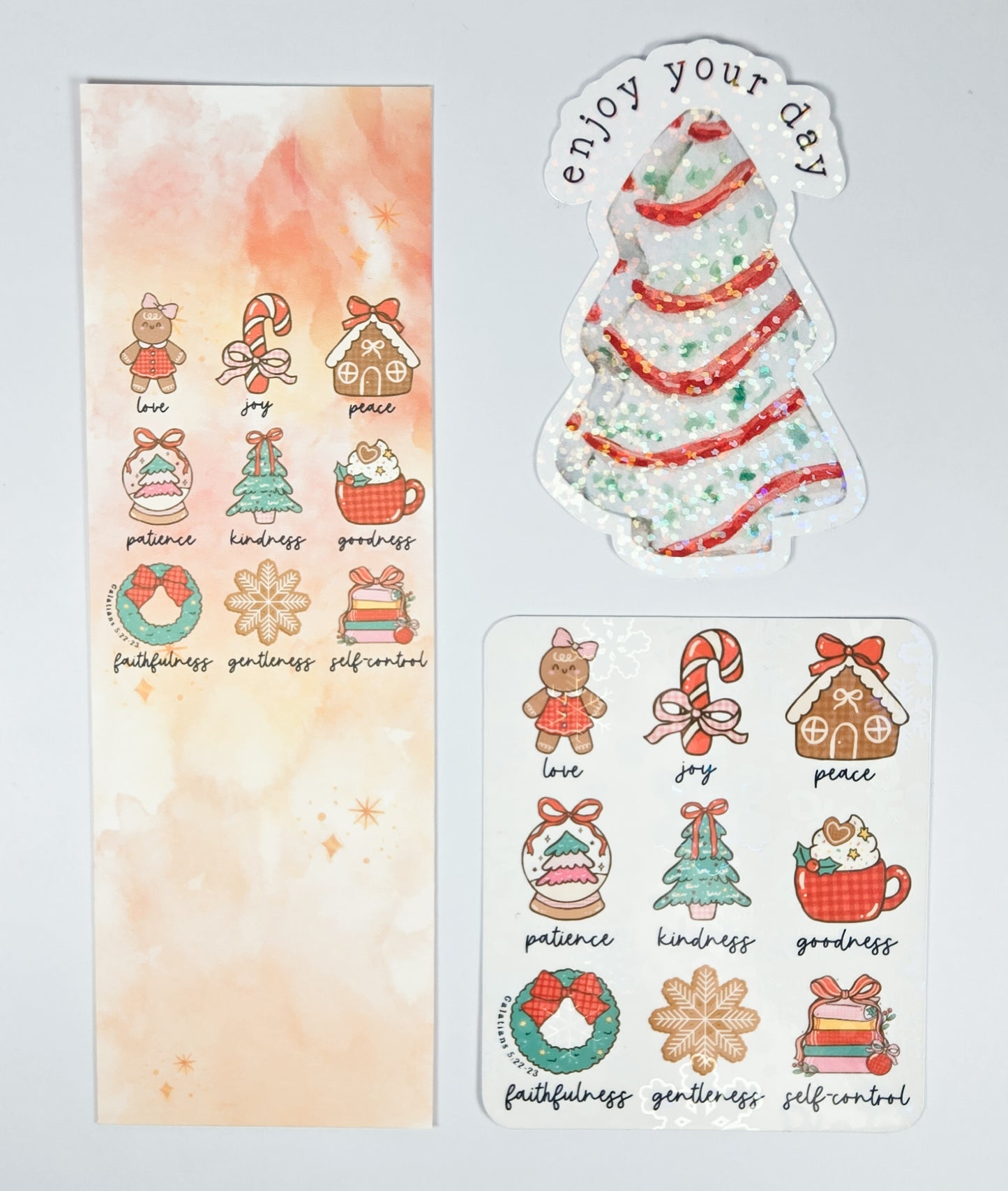 $5 Bundle Bookmark + 2pk Stickers #64