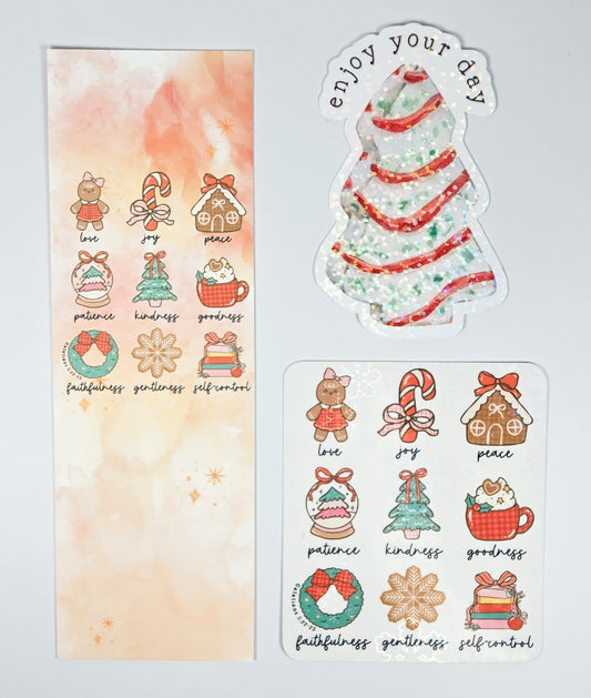 $5 Bundle Bookmark + 2pk Stickers #64
