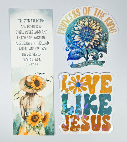 $5 Bundle Bookmark + 2pk Stickers #66