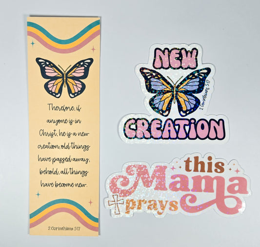 $5 Bundle Bookmark + 2pk Stickers #67