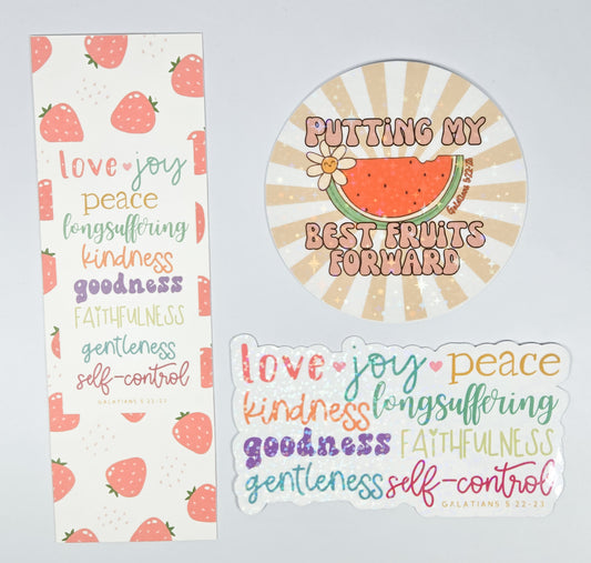 $5 Bundle Bookmark + 2pk Stickers #70