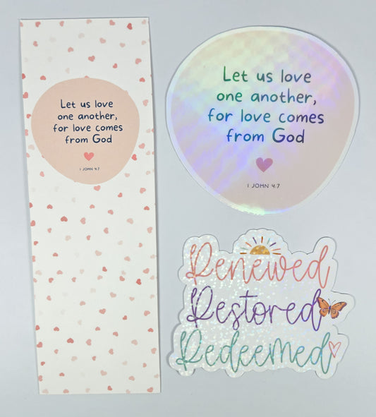 $5 Bundle Bookmark + 2pk Stickers #75
