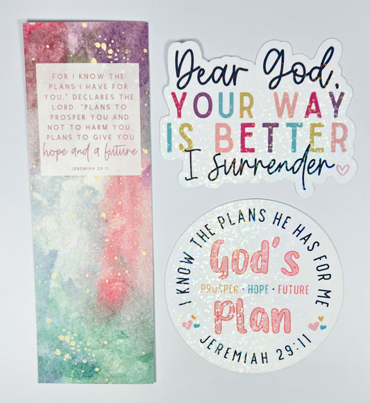 $5 Bundle Bookmark + 2pk Stickers #82