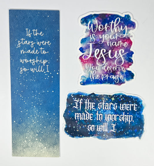 $5 Bundle Bookmark + 2pk Stickers #90