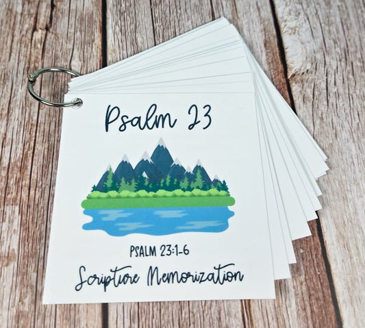 Psalm 23 Scripture Memorization Cards
